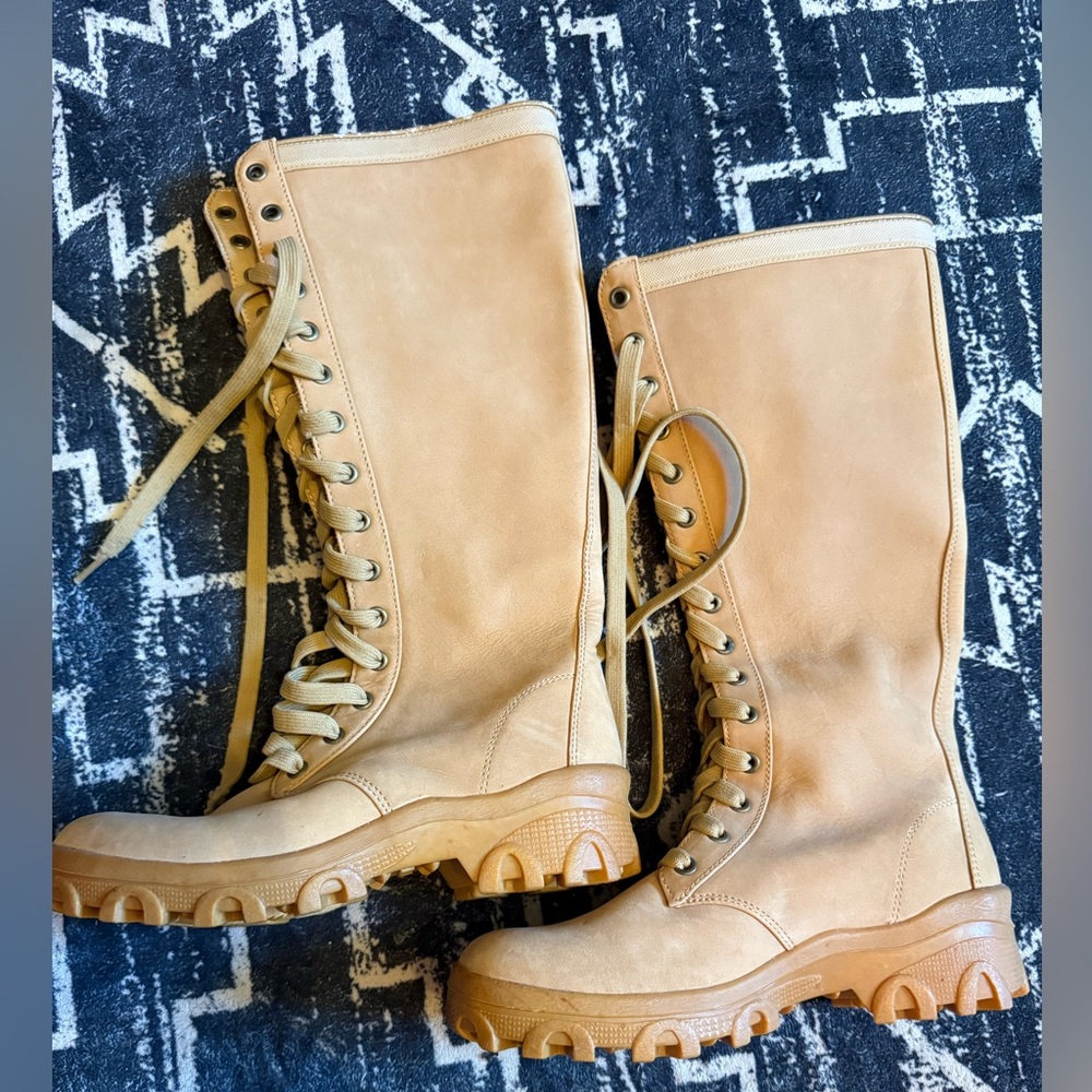 Tan Lace Up Boots